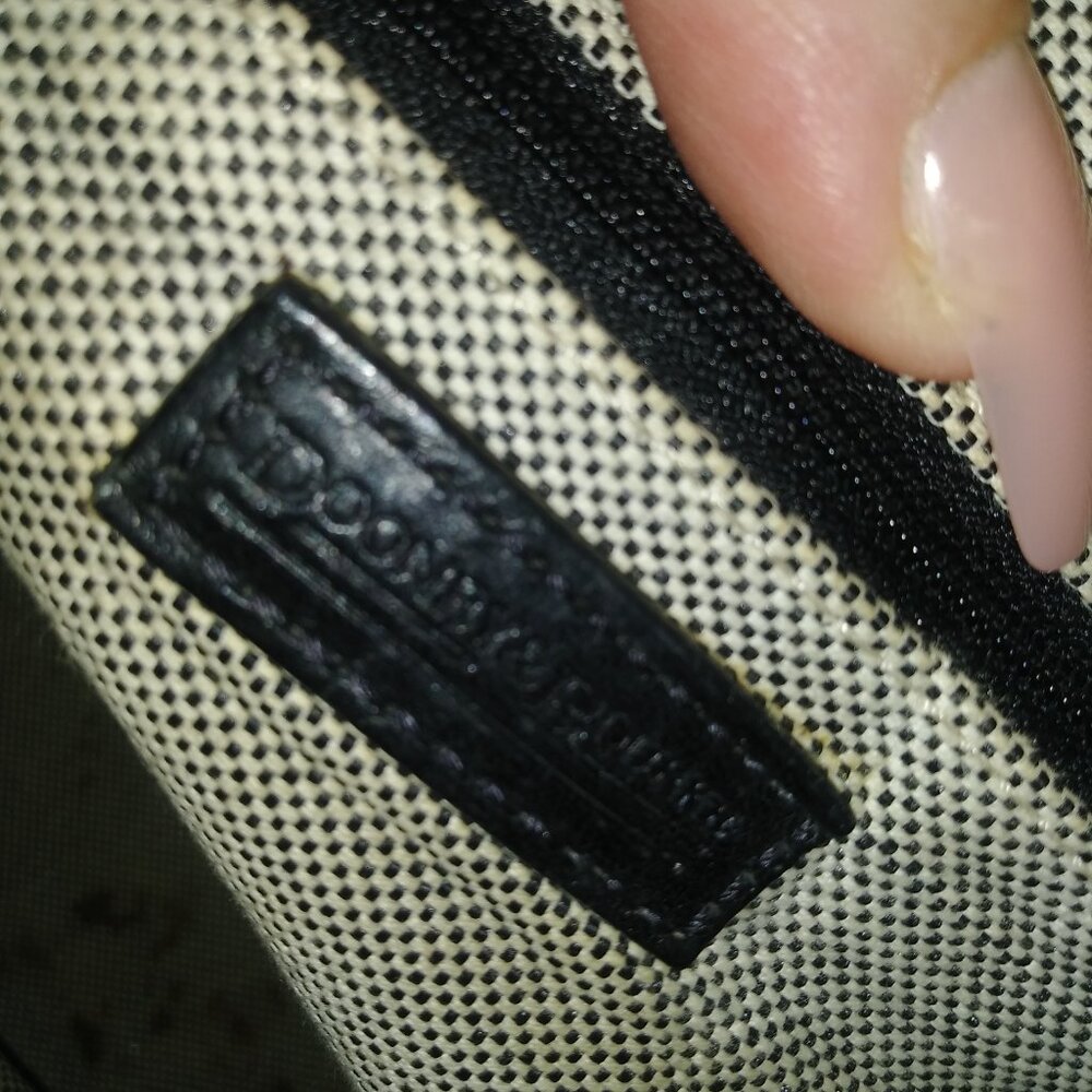 Dooney and Bourke Vintage Signature Canvas and Leather Satchel - Picture 12 of 14